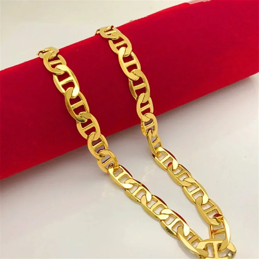 Beautiful 20" Mariner Link Necklace, 6mm Wide, Yellow Gold 🥇 - Picture 5 of 7